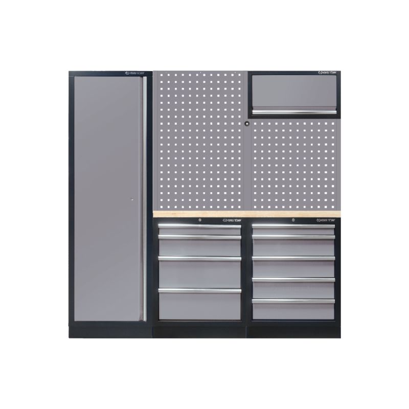 Demi mobilier d'atelier option droite - gris