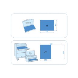 Module mousse + PP 44 pièces douilles 3/8 et accessoires