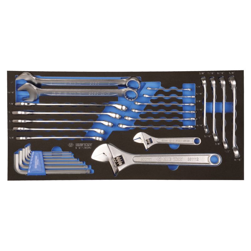 26 PC. COMBINATION WRENCH SET FOR TROLLEY (EVA FOAM)