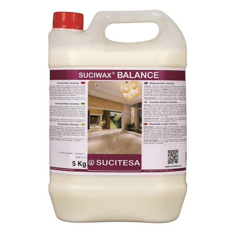 Emulsion brillante SUCIWAX® BALANCE - Bidon de 5 Kg