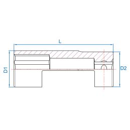 Douille ouverte longue 6 pans en pouces 3/8" pour Moteur DETROIT DIESEL 