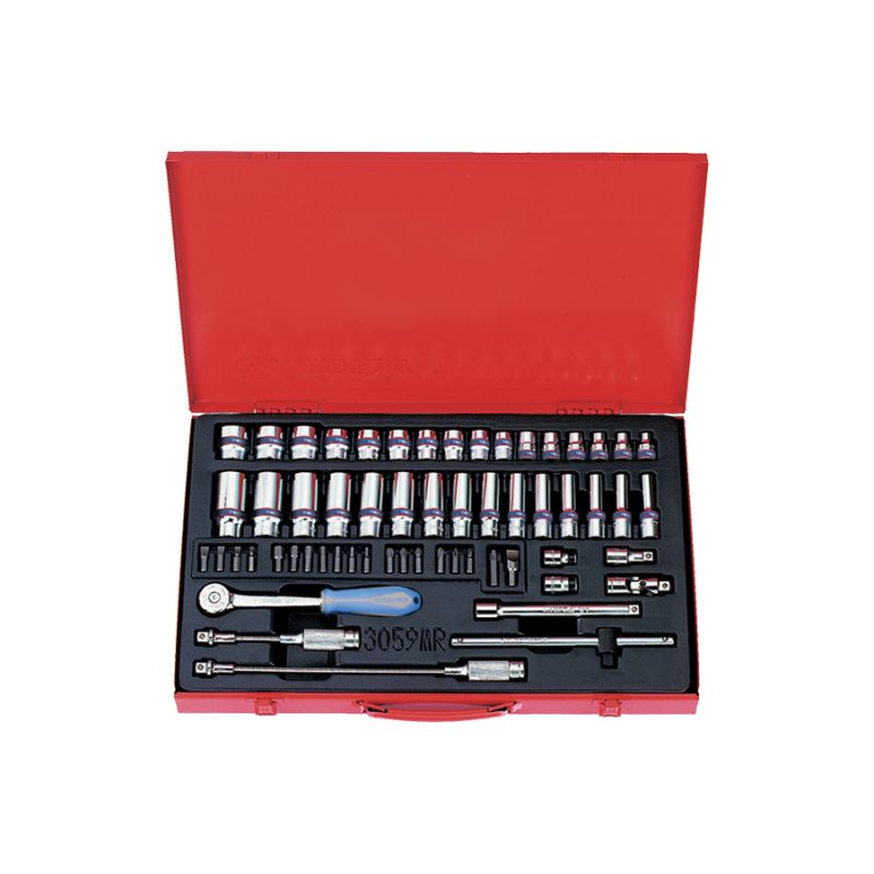 Coffret de douilles 3/8 12 pans longues et courtes