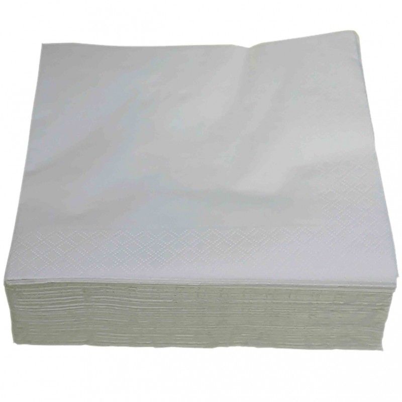 Serviette pure ouate blanche 2 plis 38x38cm - Ct. de 1800