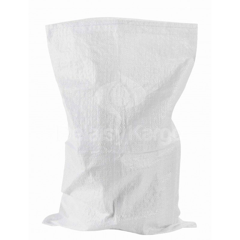 Sac gravats 80L blanc PP tissé 550x950mm- Pqt de 10 Sacs