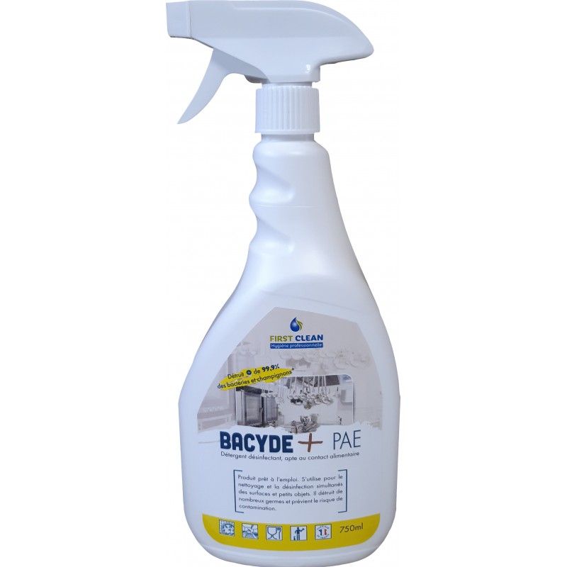 BACYDE+ PAE Détergent bactericide Virucide -Spray 750ml