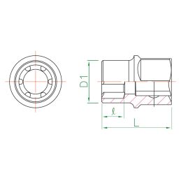 Douille à choc tournevis RIBE 1/2 10 mm pour TOYOTA