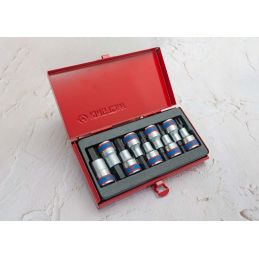 Coffret de douilles 1/2 mâle, 9 pièces