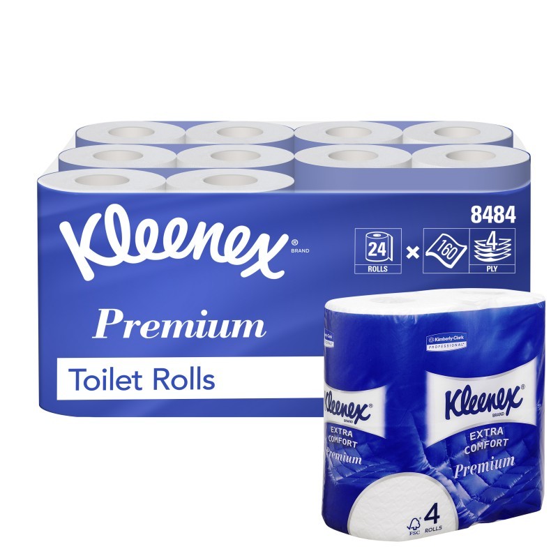 PH rouleau LUXE 4 pl. blanc 160 f. KLEENEX PREMIUM - Colis 24 rlx