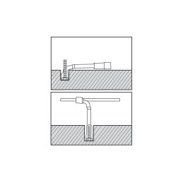 Clé à pipe débouchée 6x6 pans métrique