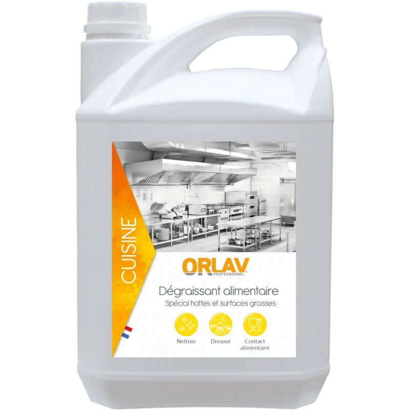 DEGRAISSANT ALIMENTAIRE liquide toutes surfaces ORLAV -0212- Bidon 5L