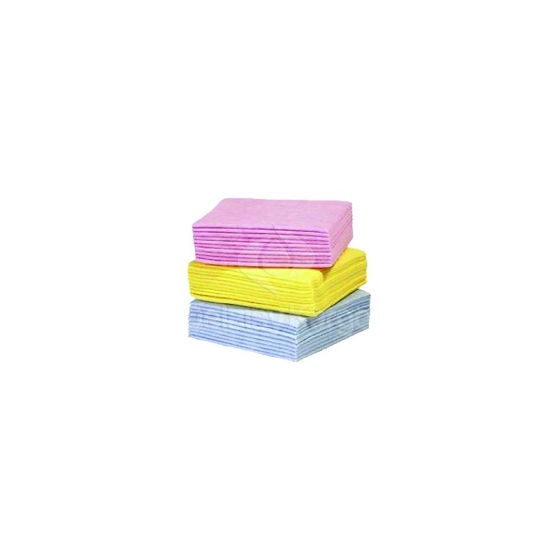 Carré vaisselle 18x20cm (Bleu/Jaune/Rose) - Lot de 3