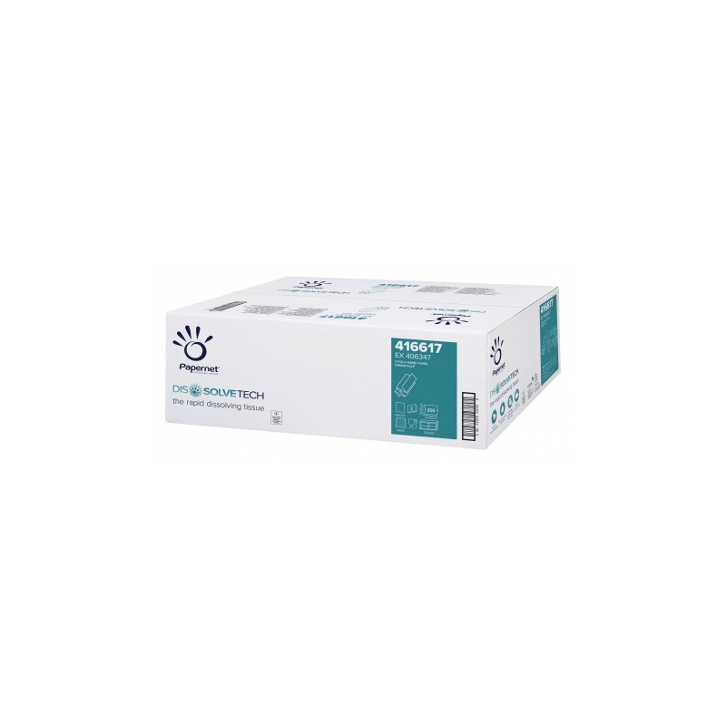 EMP 2 pl. g/c en Z pure ouate DISSOLVETECH 20x24cm - Ct de 4000