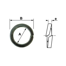 RONDELLE GROWER 6MM ZINGUEE BLISTER DE 40