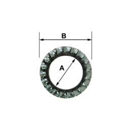 RONDELLE EVENTAIL 6MM ZINGUE BLISTER DE 50