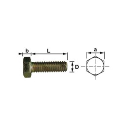 VIS TETE HEXAGONALE 5X16 FT INOX A2 (BOITE DE 100)