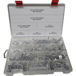 RIVETS AVEUGLES ASSORTIMENT COFFRET DE 350 PIECES