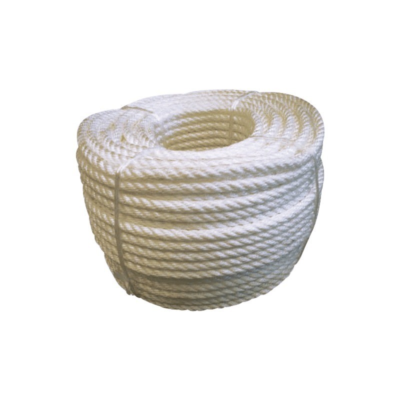 CORDE POLYPROPYLENE BLANCHE 6 MM ROULEAU DE 250 METRES