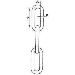 CHAINE DROITE ZG Ø 8 MM (BOBINE DE 20M)