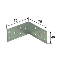 EQUERRE 75X75X40X2mm   GALVANISATION SENZIMER