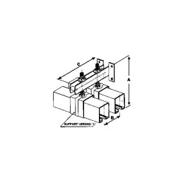 PATTE REGLABLE A VISSER POUR RAIL 62X55