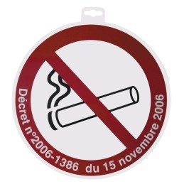 SIGNALETIQUE DEFENSE DE FUMER + DECRET