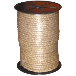 CORDAGE CHANVRE 12 MM 4 TORONS BOBINE DE 100 METRES