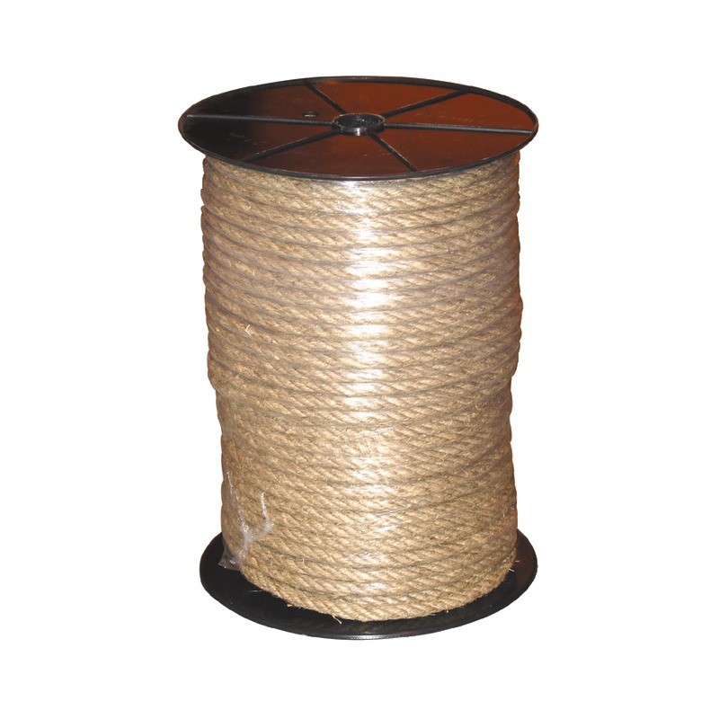 CORDAGE CHANVRE 12 MM 4 TORONS BOBINE DE 100 METRES