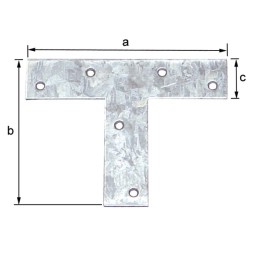 PLATINE D'ASSEMBLAGE FORME EN T 110X30X140X2 MM GALVANISE SENDZIMIR