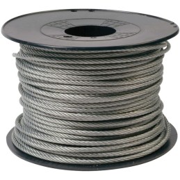 CABLE INOX 7X19 5 MM AISI316 1770Nmm2 BOBINE DE 100 METRES