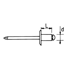 RIVET AL/AC  3X 8 TP         BOITE 250 PIECES