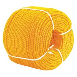 CORDE POLYPROPYLENE JAUNE 16 MM ROULEAU DE 35 METRES