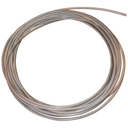 CABLE ACIER/GALVA 6,08MM PVC REVETU LE METRE