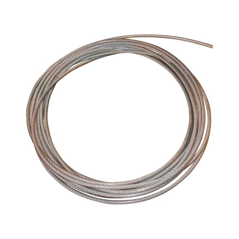 CABLE ACIER/GALVA 6,08MM PVC REVETU LE METRE