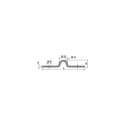 RAIL A VISSER AU SOL LG 3M Ø 20 MM LARGEUR 80 MM