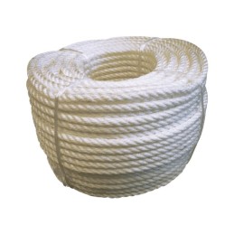 CORDE POLYPROPYLENE BLANCHE 14 MM ROULEAU DE 25 METRES