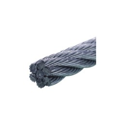 CABLE ACIER GALVA 7X19 6x4 MM ENROBE PVC TOURET DE 50 METRES