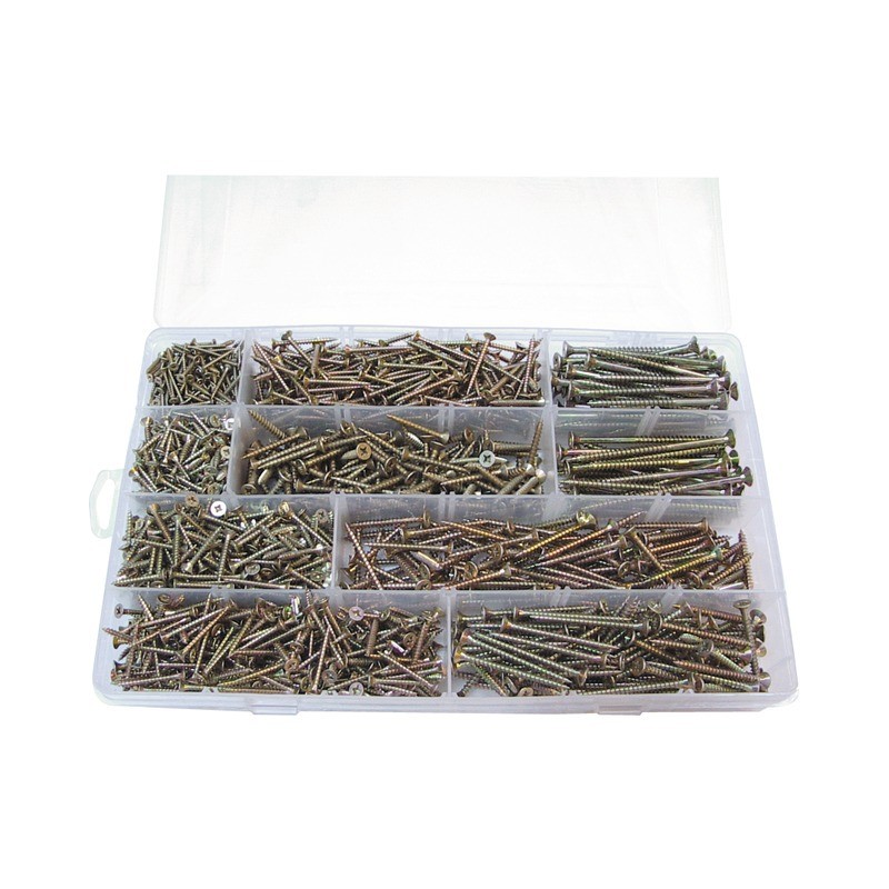 VIS AGGLO TETE FRAISEE ZINGUE ASSORTIMENT COFFRET DE 1375