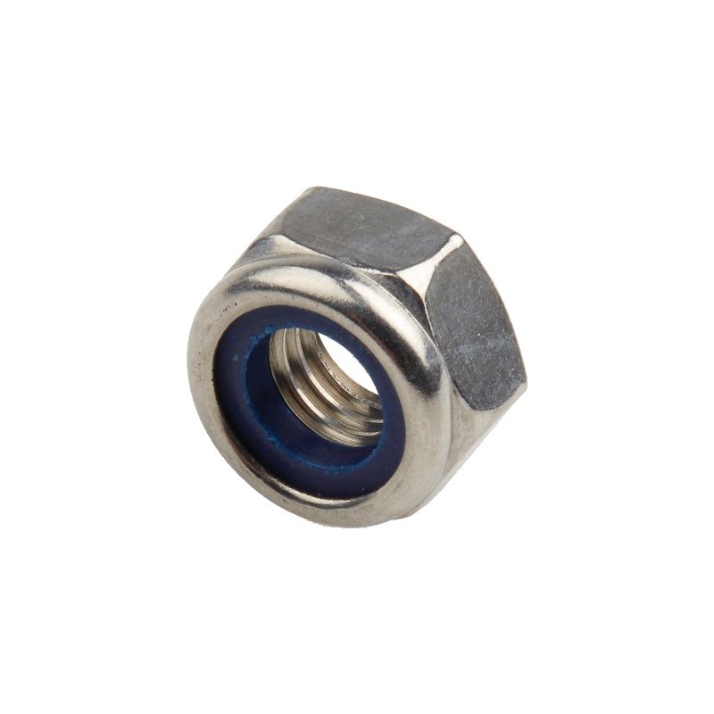 ECROU HEXAGONAL FREIN NYLON 8MM INOX A2 BOITE DE 50