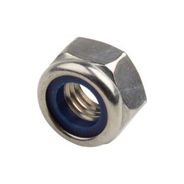 ECROU HEXAGONAL FREIN NYLON 8MM INOX A2 BLISTER DE 10