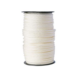 CORDE POLYAMIDE BLANCHE Ø2 MM 8 FUSEAUX EN BOBINE DE 500 M