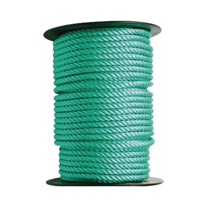 CORDE POLYPROPYLENE VERTE 12 MM MM BOBINE DE 50 METRES