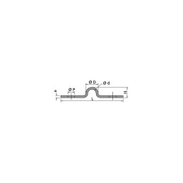 RAIL A VISSER AU SOL LG 3M Ø 16 MM LARGEUR 60 MM