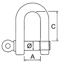 MANILLE PITON ACIER ZINGUE 06 MM BLISTER DE 2