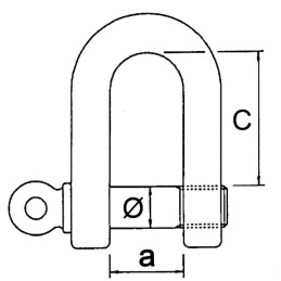 MANILLE PITON INOX 08 MM BLISTER DE 2